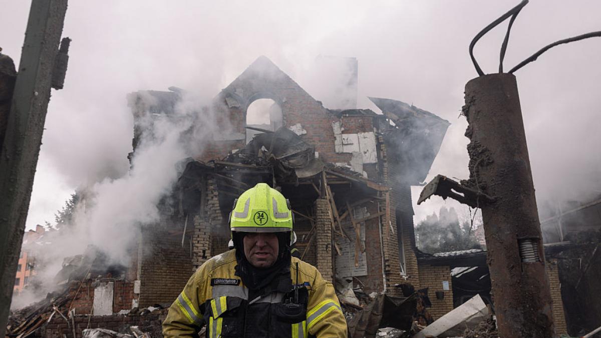 poza din Kiev, dupa un atac