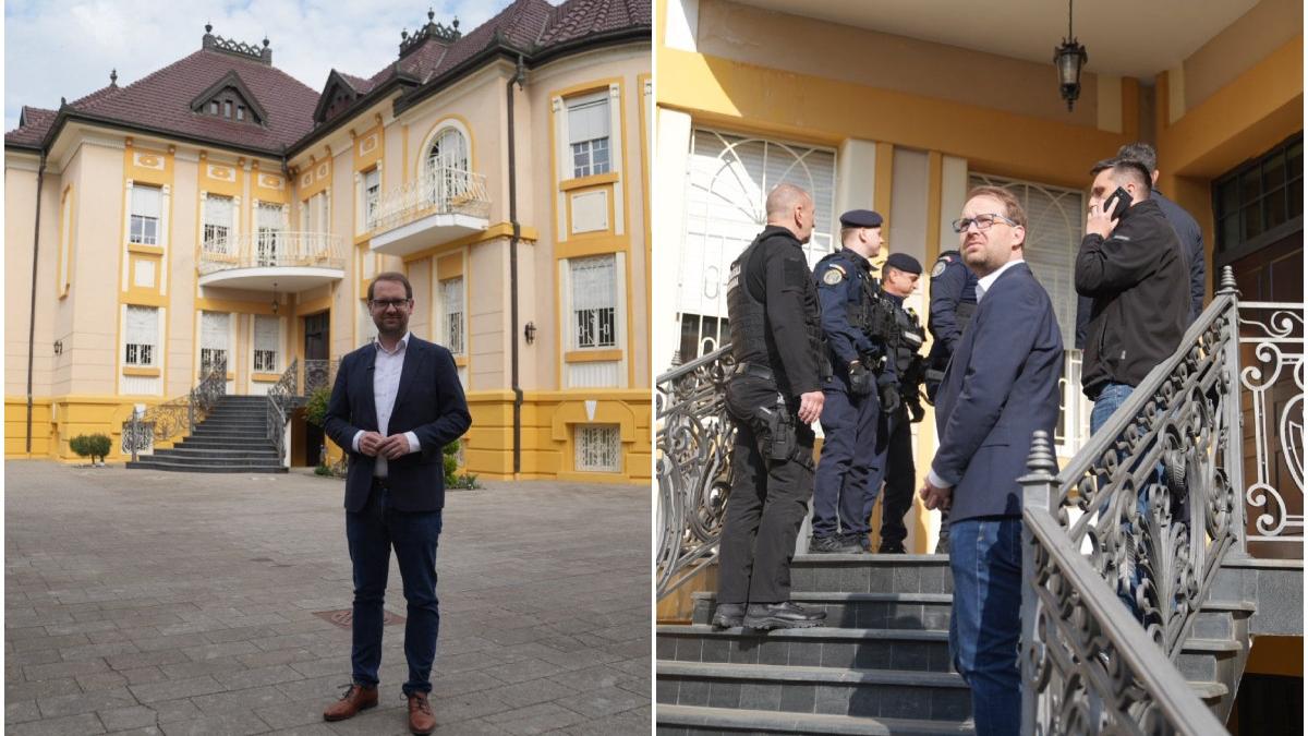 dominic fritz a intrat cu jandarmii intr o vila din timisoara ocupata ilegal de clanul momita vila se intoarce in patrimoniul orasului