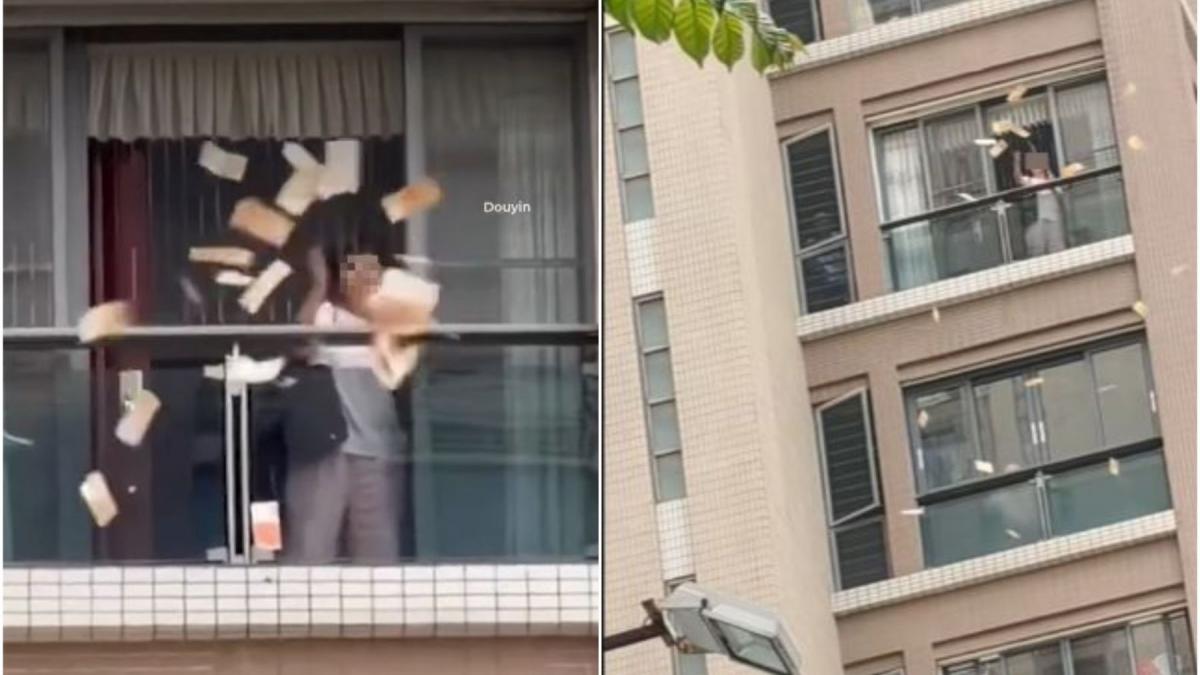 o femeie a aruncat de la balcon peste 215 000 de euro dupa ce s ar fi certat cu sotul in china