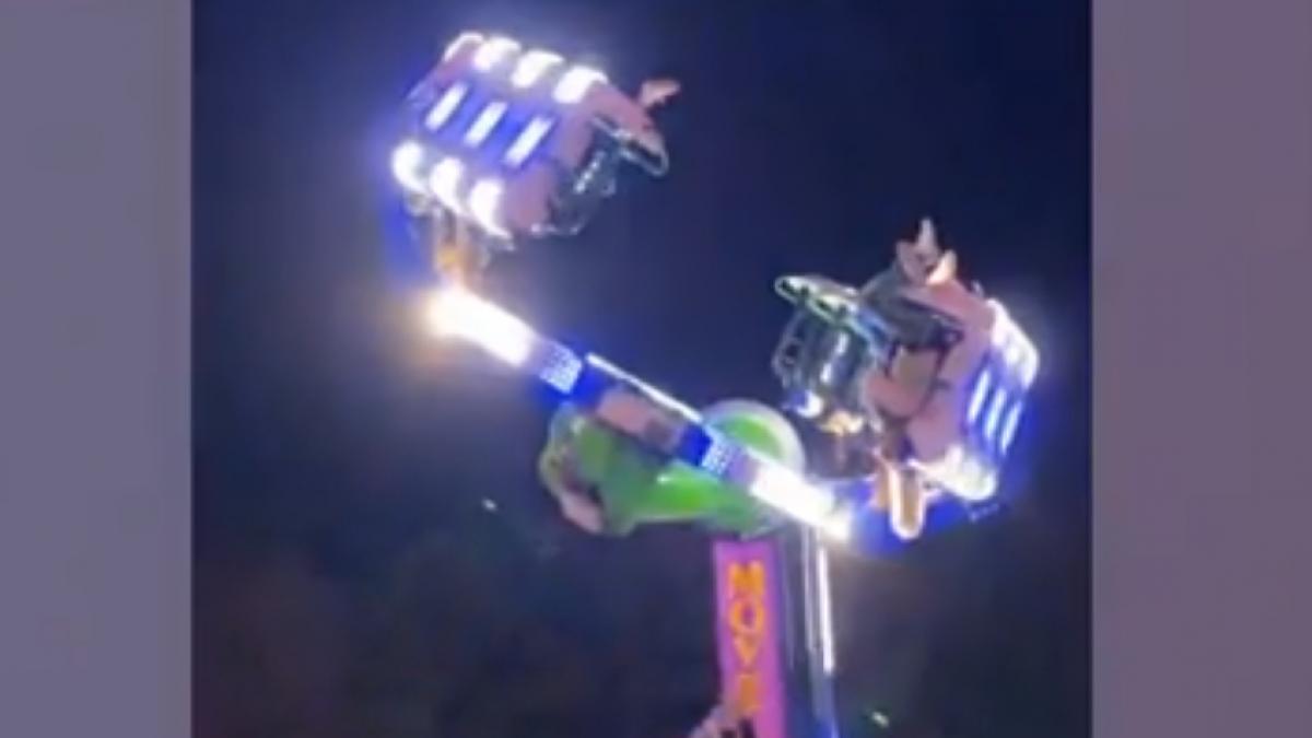 clipe de groaza la zilele orasului caransebes 14 tineri au ramas blocati intr un carusel cu capul in jos 10 au ajuns la spital