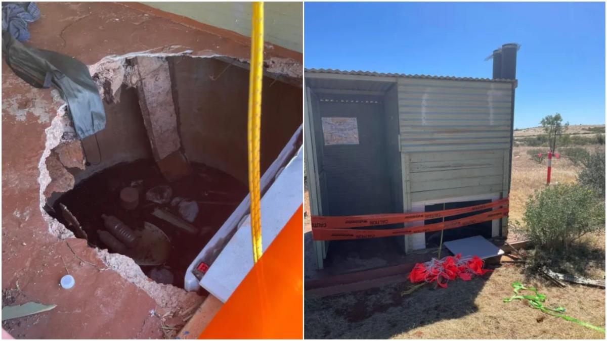 o femeie a ramas blocata pana la brau in canalizare ore intregi dupa ce podeaua din toaleta publica s a prabusit sub ea in australia