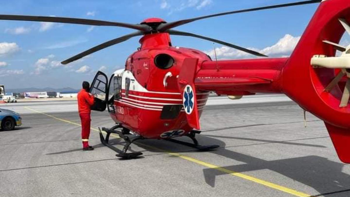 trafic blocat pe autostrada a1 dupa un accident grav intervine elicopterul smurd