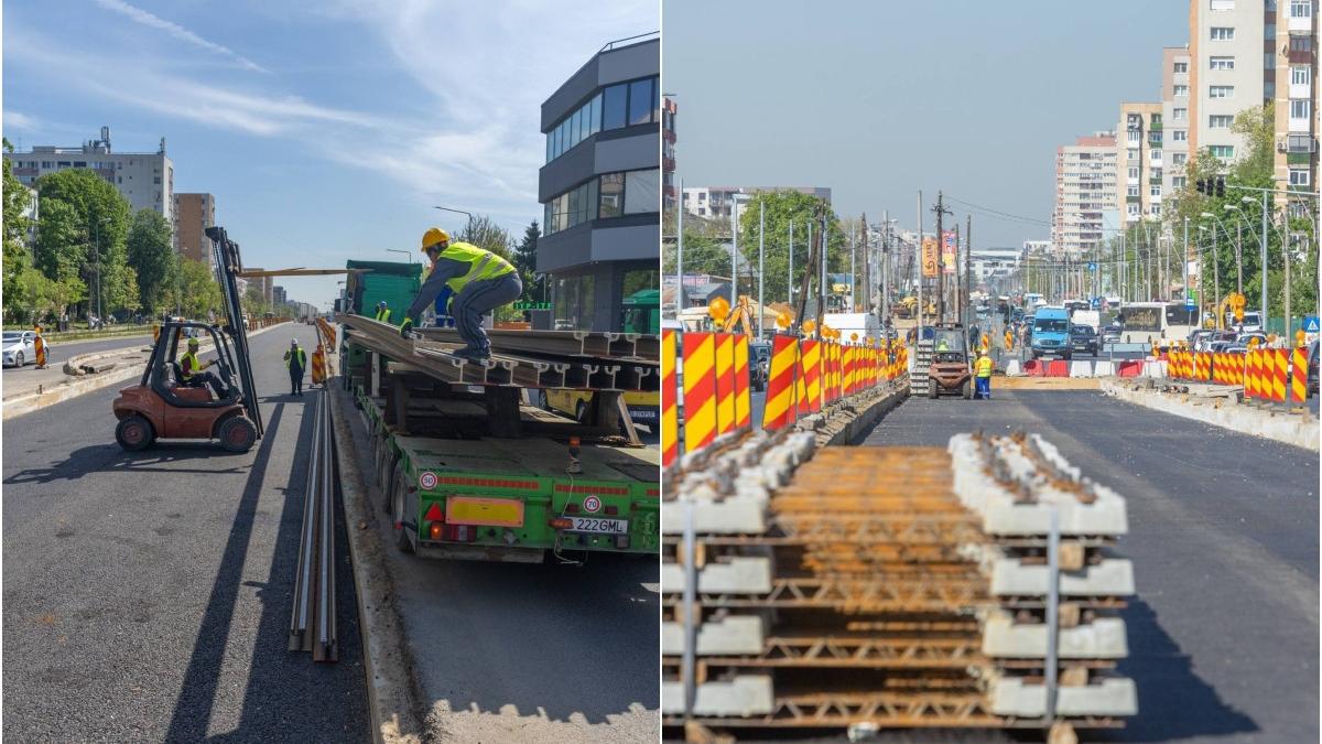 primele sine pentru linia de tramvai din prelungirea ghencea au ajuns pe santier pmb incepem deja sa le montam
