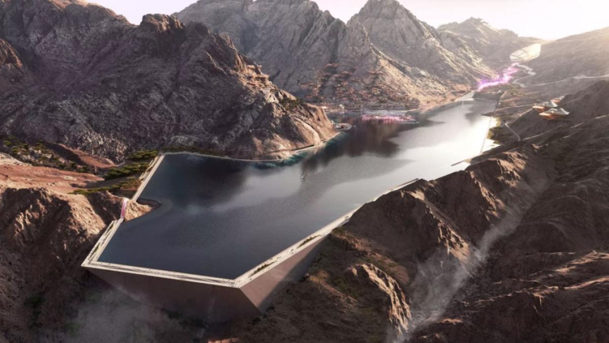 arabia saudita a inceput sa ridice trei baraje gigantice pentru a crea un lac artificial in desert apoi proiectul s a oprit brusc