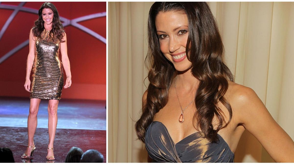 colaj 2 poze in care apare actrita Shannon Elizabeth