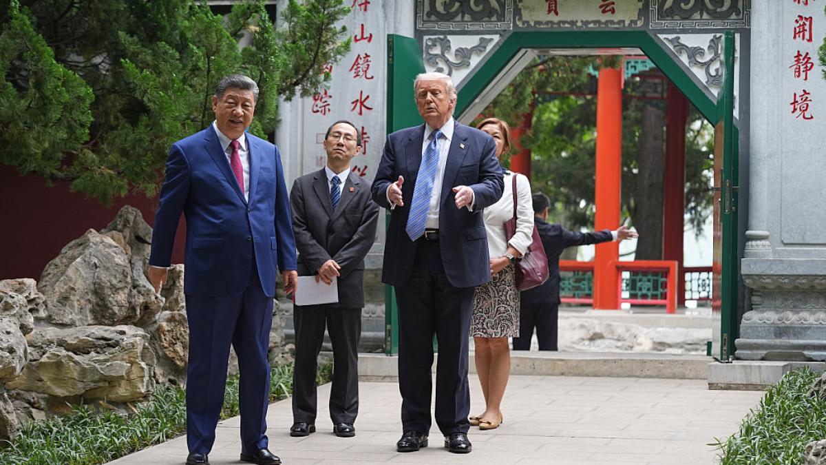 xi jinping l a dus pe trump la sediul partidului comunist doar cativa lideri americani au pasit vreodata in sediul extrem de pazit