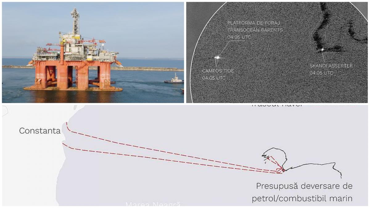 posibila deversare in marea neagra in zona neptun deep greenpeace pata de poluare s a intins pe o lungime de 100 de kilometri