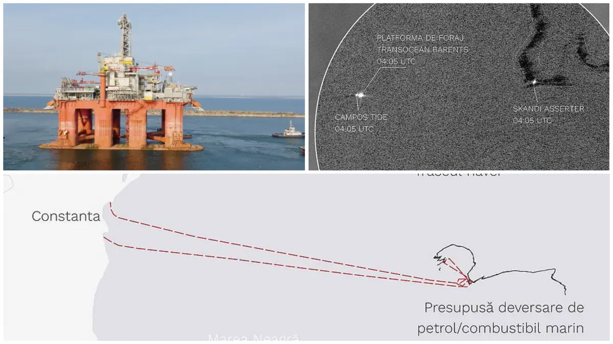 posibila deversare in marea neagra in zona neptun deep greenpeace pata de poluare s a intins pe o lungime de 100 de kilometri