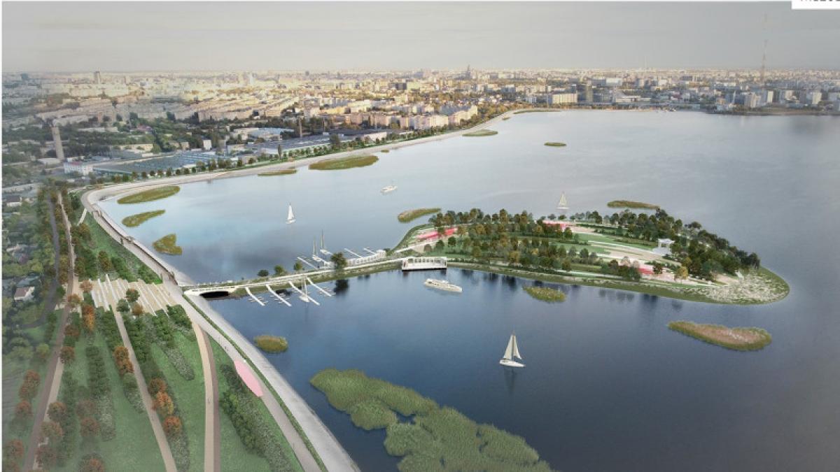 oaza de smarald a bucurestiului lucrarile la insula lacul morii se apropie de final cand va fi inaugurata