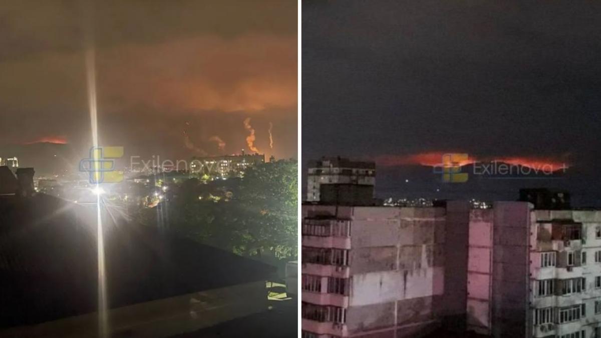 incendiu puternic la un depozit de petrol al rusiei de la marea neagra dupa un atac cu drone ucrainene