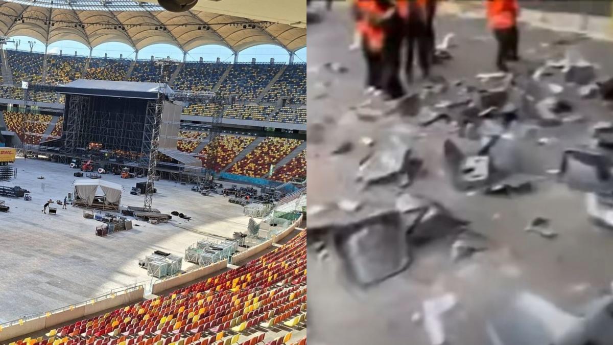 imagini false raspandite dupa concertul lui max korzh cu scaune rupte si dezastru pe arena nationala jandarmeria nu sunt din romania
