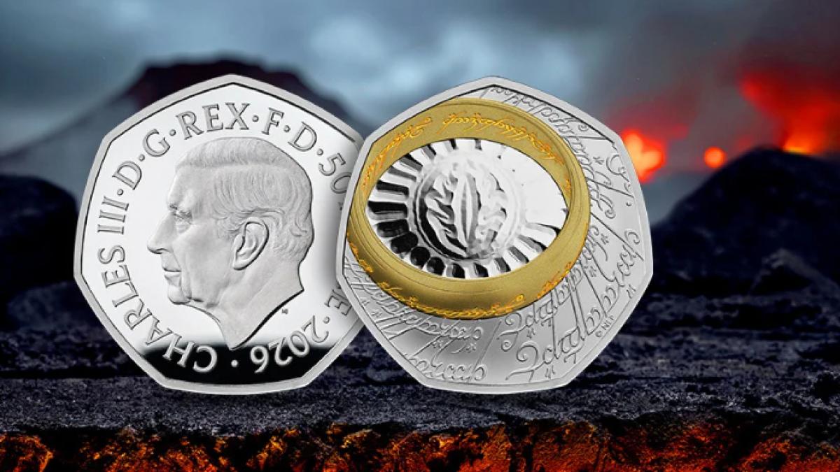 monetaria regala din marea britanie a emis o moneda de colectie ca sa marcheze a 25 a aniversare a filmului stapanul inelelor