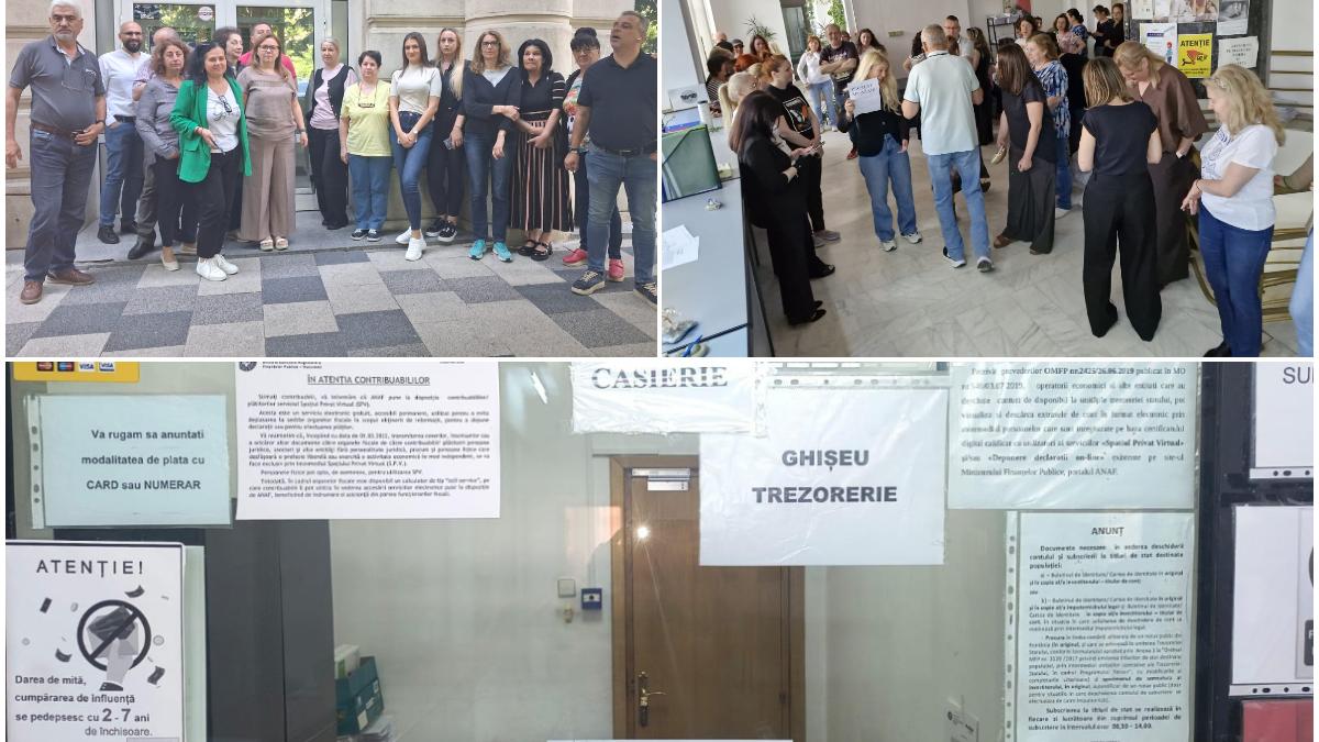 angajatii din sanatate protesteaza astazi la ministerul muncii au facut calculele si au constatat ca vor pierde mii de lei din salariu