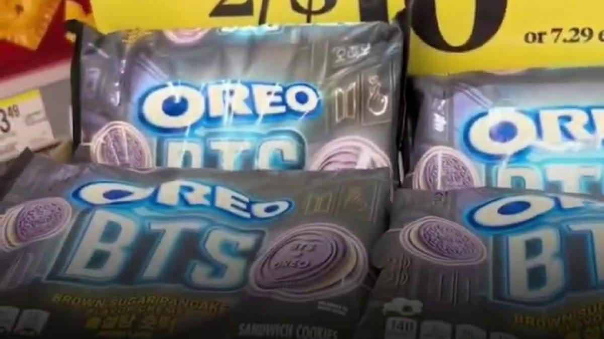 surpriza pentru fanii trupei bts biscuitii oreo de culoare mov au ajuns pe rafturi inainte de lansarea oficiala