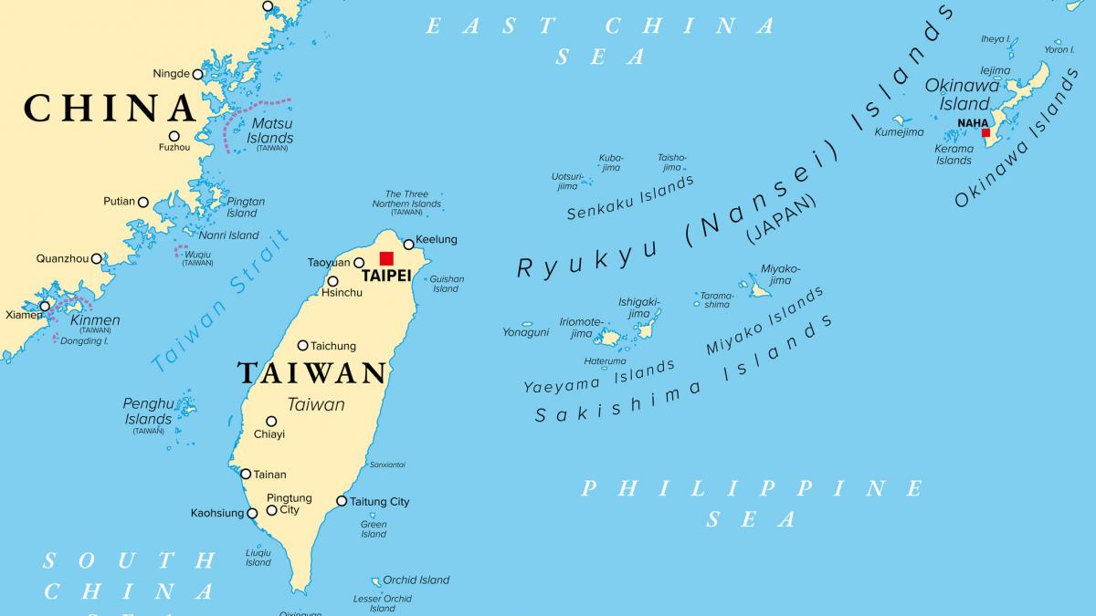 hartă china taiwan