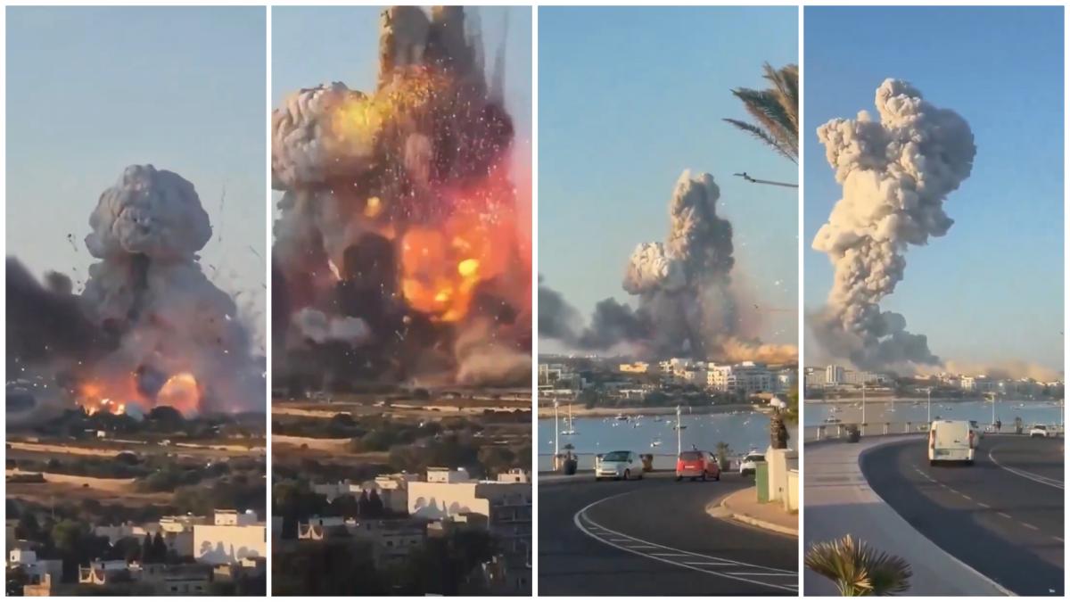 explozii in lant la o fabrica de artificii in malta doi oameni au fost raniti