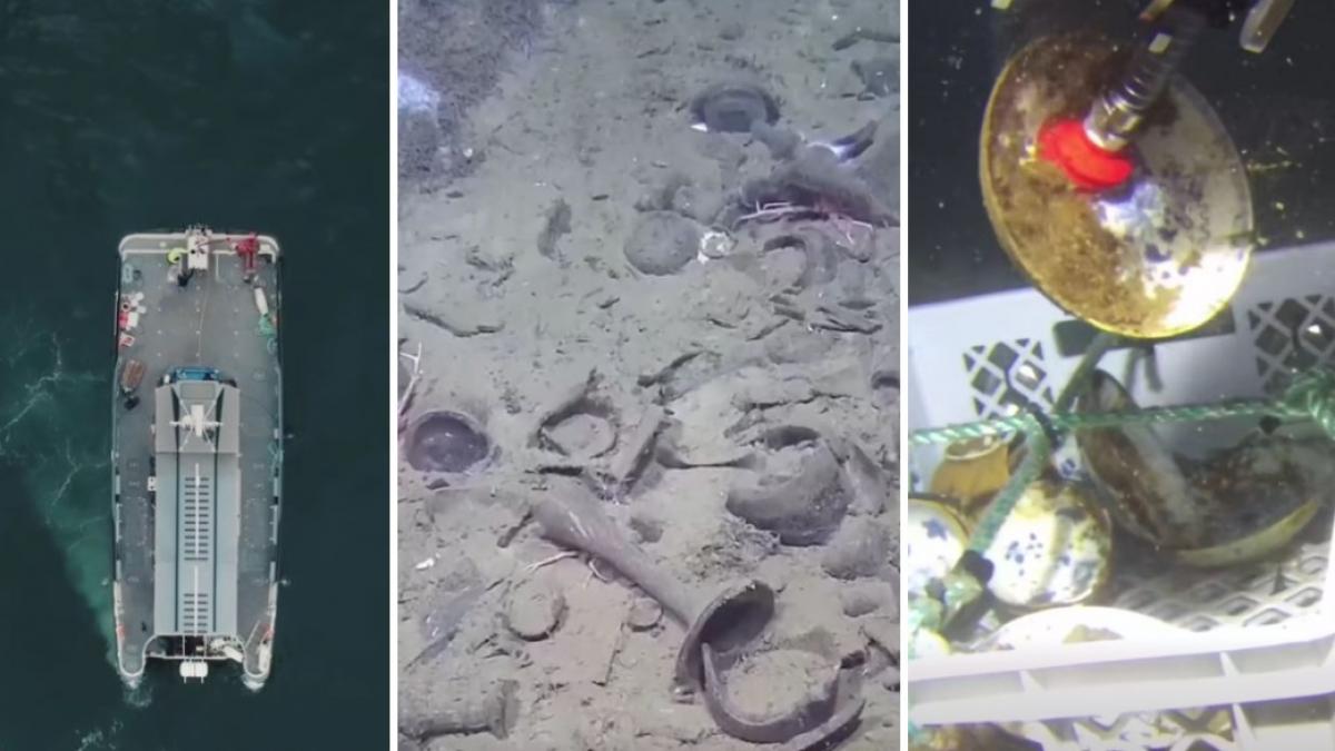 norvegia recupereaza portelanuri si candelabre de pe o epava din secolul al xviii lea imagini din misiunea arheologica subacvatica