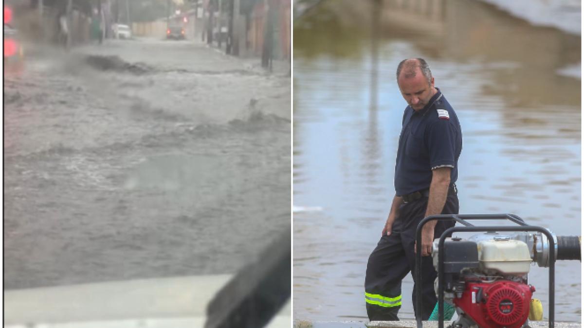 apa a intrat prin pereti si prin usi case inundate in ilfov dupa furtuna puternica din ultimele ore sunt 40 de centimetri de apa