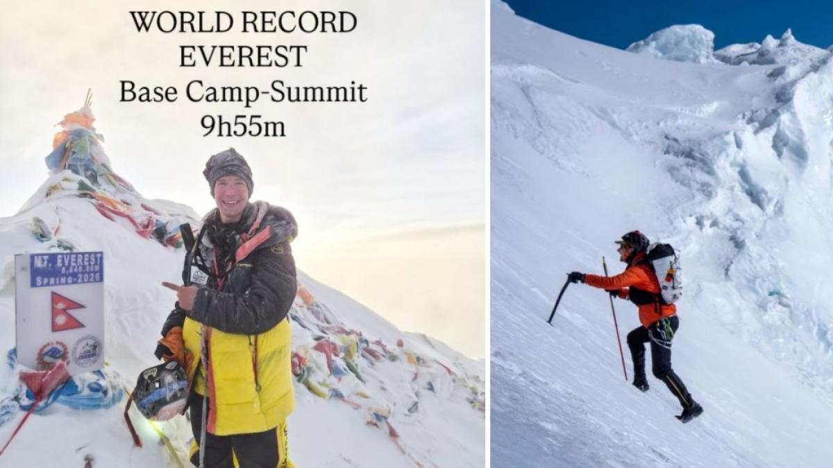 un barbat a urcat pe varful muntele everest in mai putin de 10 ore a doborat un record vechi de 23 de ani