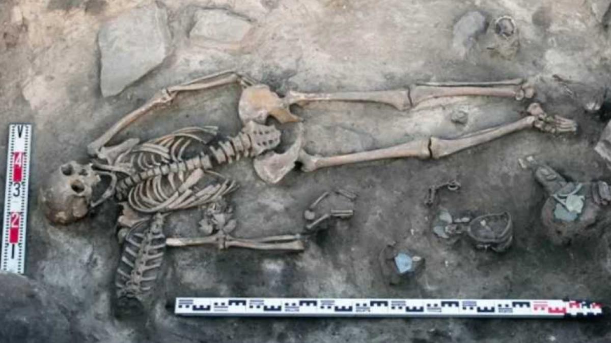 descoperire ciudata in rusia o femeie a fost inmormantata impreuna cu un bebelus o oaie si un cal langa ei era si o oglinda