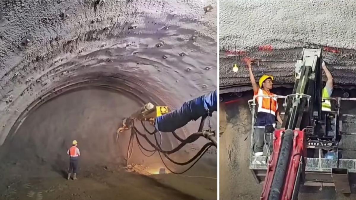 avanseaza lucrarile pe autostrada sibiu pitesti al treilea tunel de la boita cornetu in executie cele mai noi imagini de pe santier