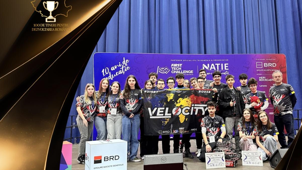 echipa velocity campioana mondiala la robotica inclusa in campania 100 de tineri pentru dezvoltarea romaniei