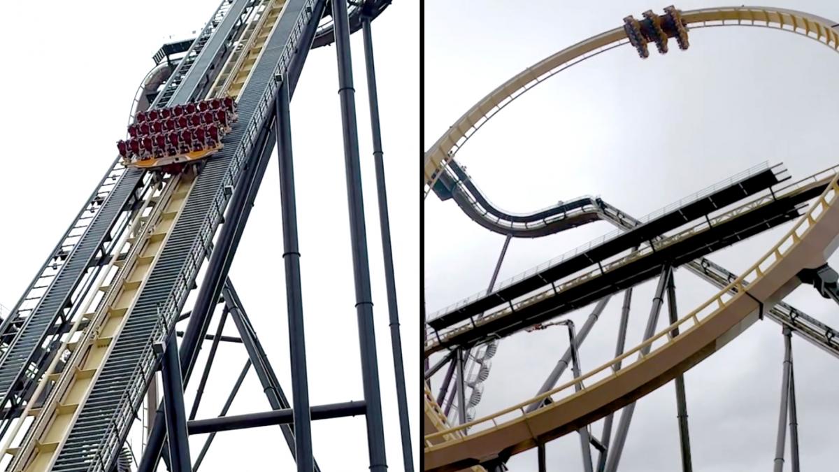roller coaster nou 6 recorduri mondiale tormenta rampaging run six flags over texas