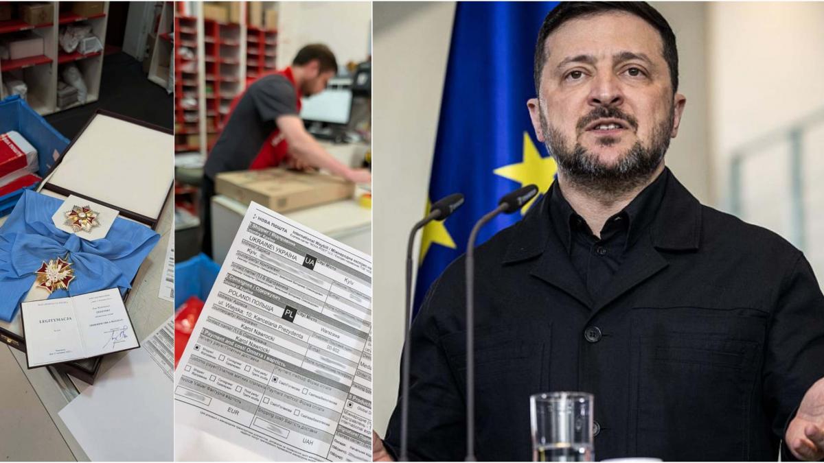zelenski i a trimis inapoi lui nawrocki prin posta ordinul vulturul alb