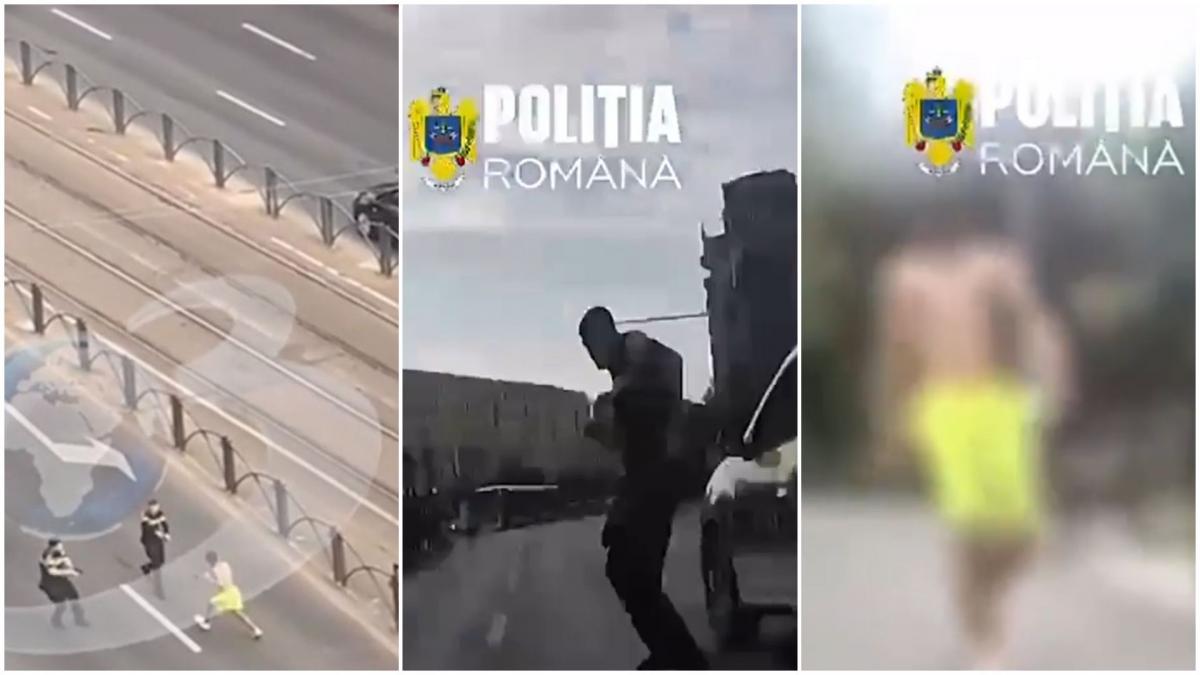 filmul incidentului cu focuri de arma si politisti atacati cu cutitul din capitala ce au surprins camerele de corp ale ofiterilor