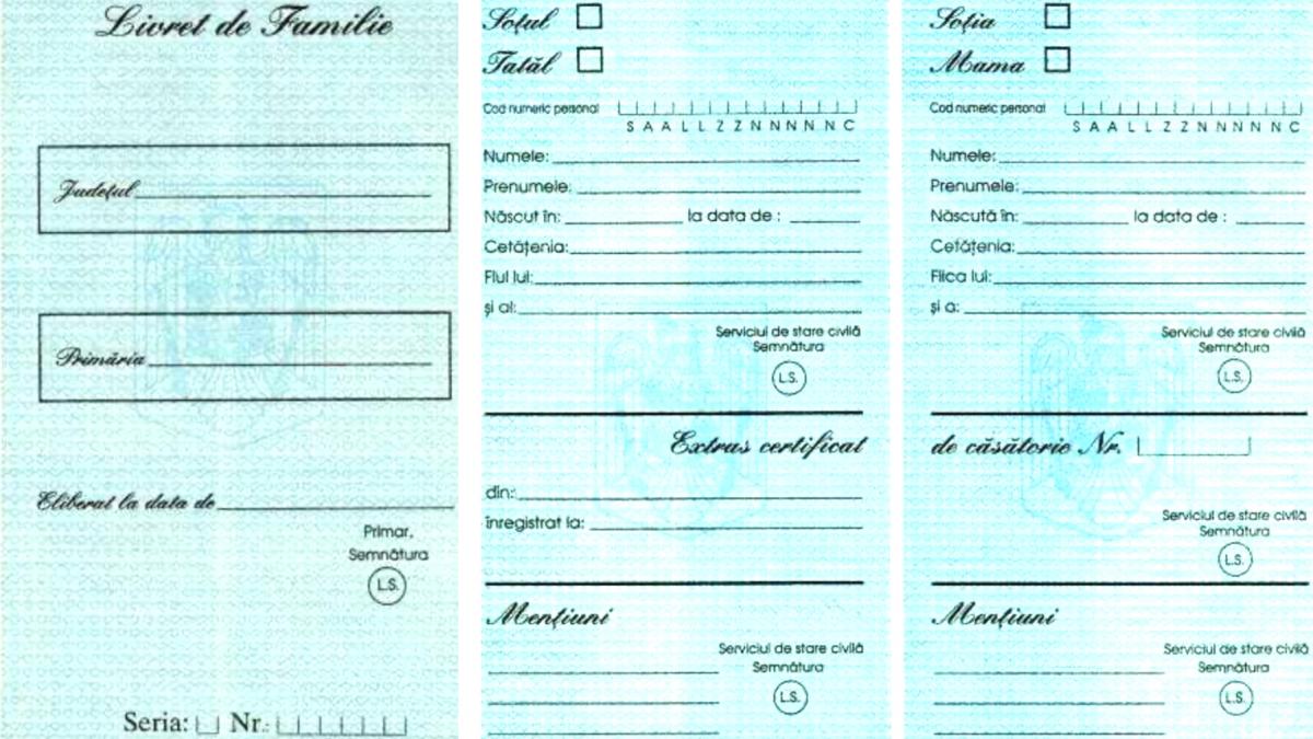livret de familie specimen exemplu act document model