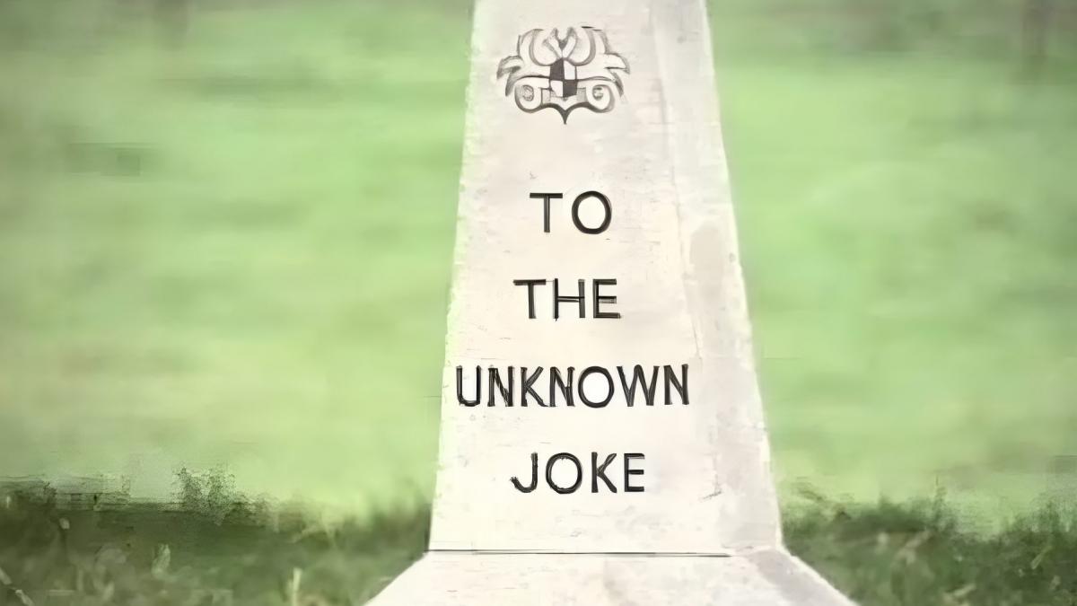 to the unknown joke piatra funerara