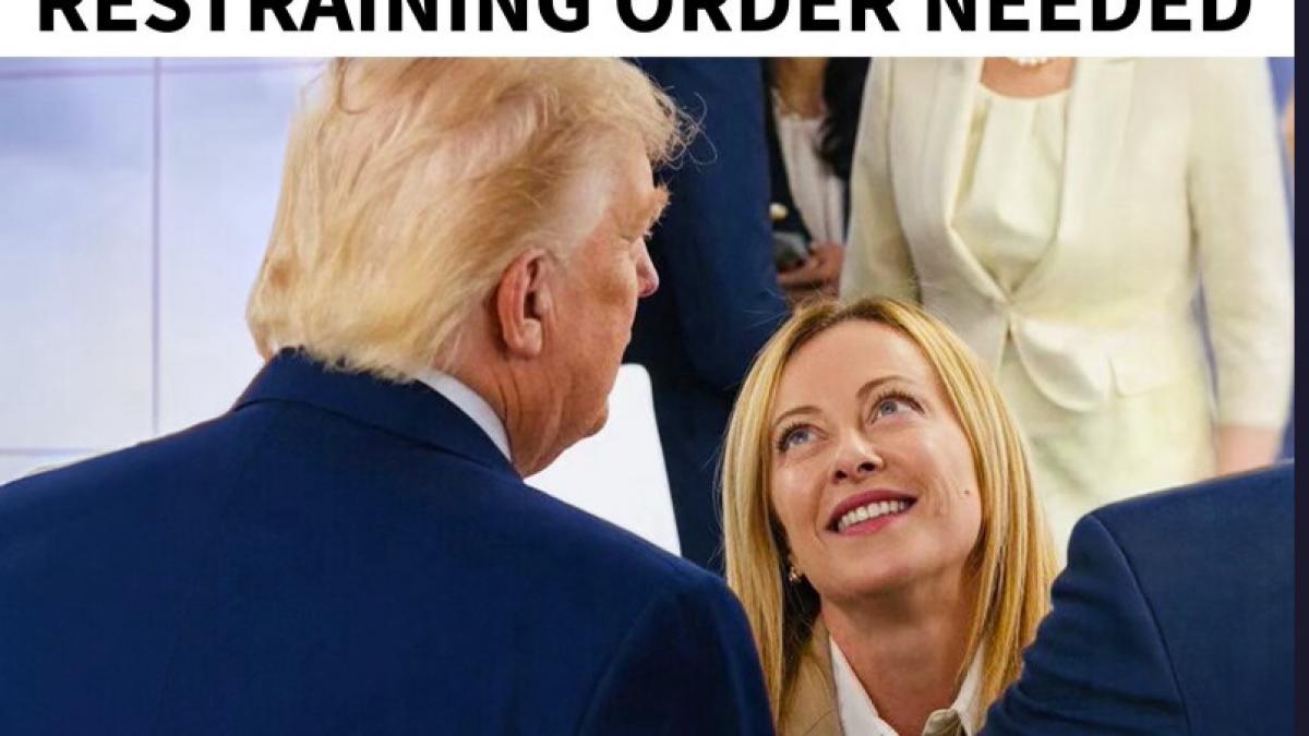 este nevoie de un ordin de restrictie trump publica o fotografie cu meloni si reaprinde disputa cu premierul italian