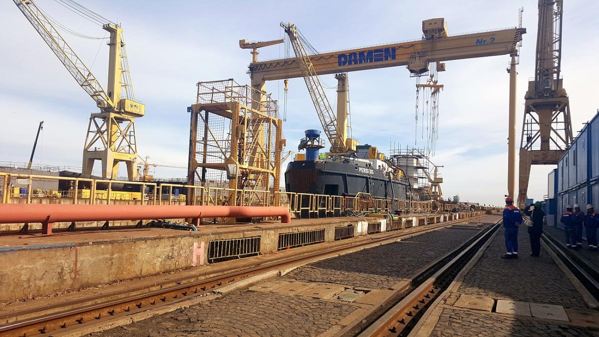 poza de la Şantierul Naval Damen Mangalia