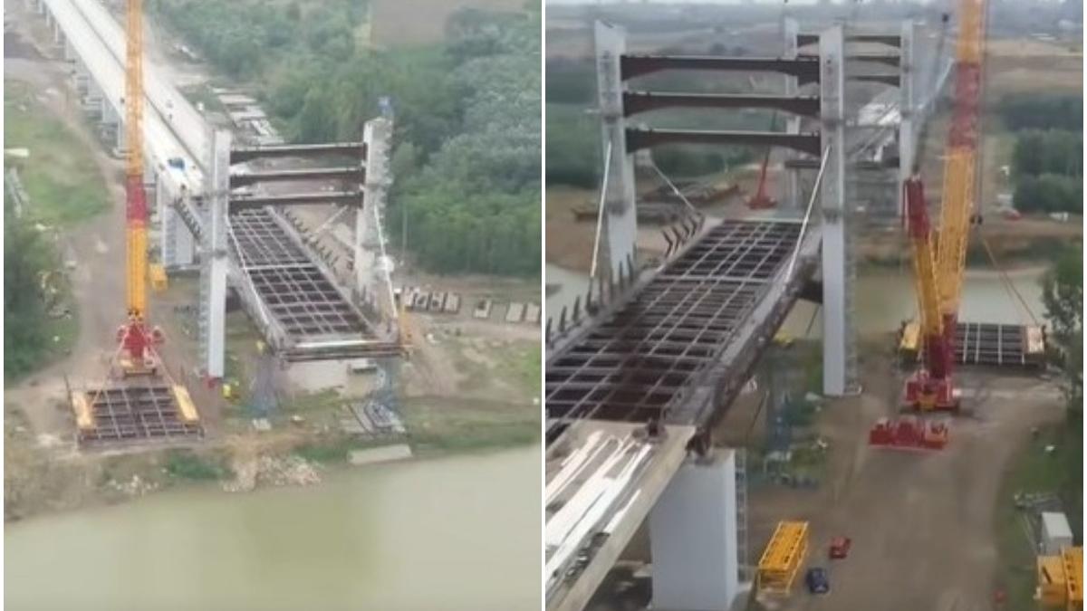 lucrarile la drumul expres braila galati au ajuns la 97 cnair ploile torentiale intarzie lucrarile la podul peste siret