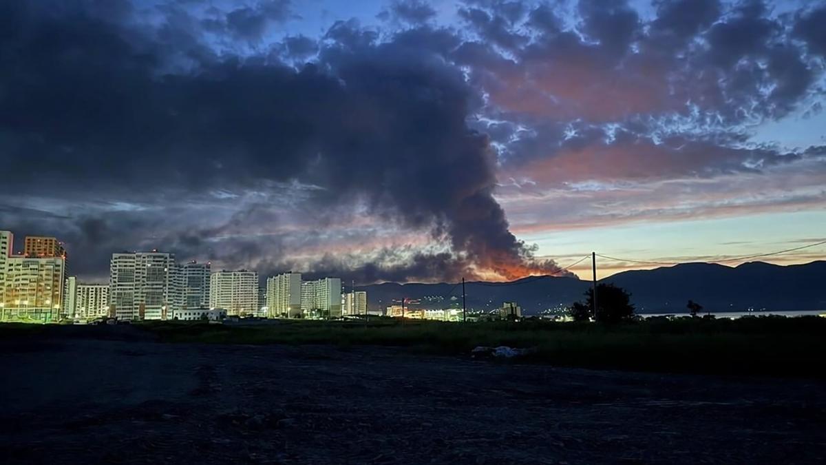 incendiu port rusesc Marea Neagra