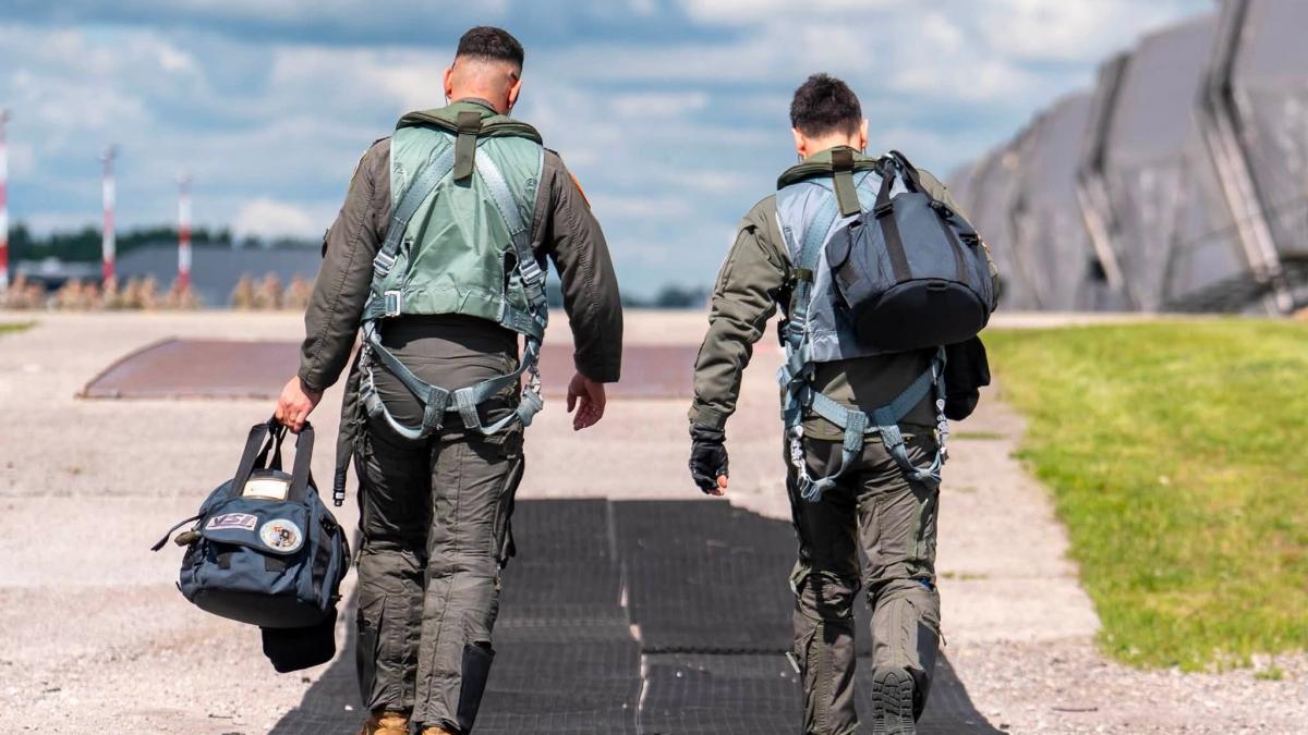 doi piloti care au doborat drone in romania si lituania inaintati in grad au fost recompensati si militarii din echipajele de sprijin