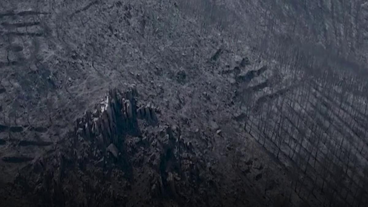 peisaj carbonizat in spania imagini din drona arata amploarea incendiilor