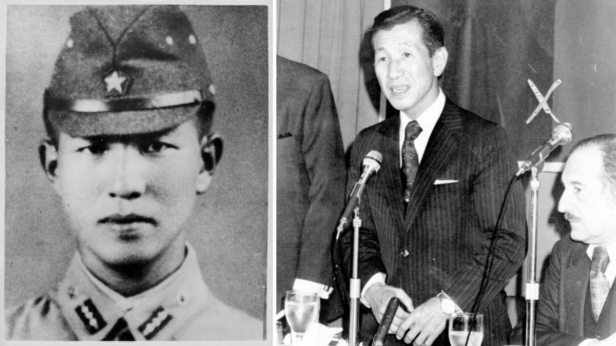 colaj imagini arhiva hiroo onoda soldat japonez 1944 si 1975