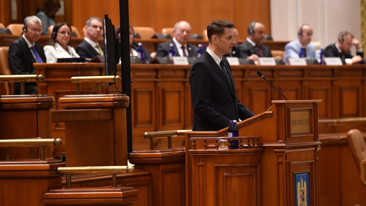 poza in care apare Mircea Abrudean, preşedintele Senatului