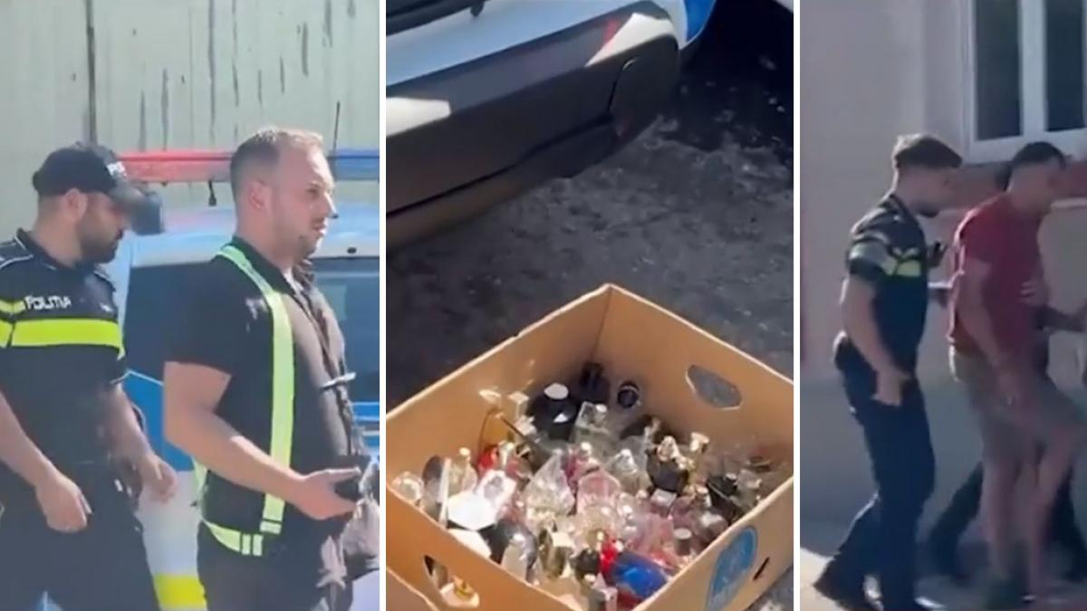 colaj 3 poze despre furturile de aproape un milion de euro din avioane sosite pe Aeroportul Otopeni. 