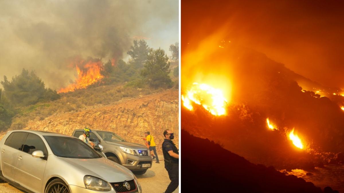 grecia se confrunta cu noi incendii locuitorii dintr o suburbie a orasului atena au fost evacuati