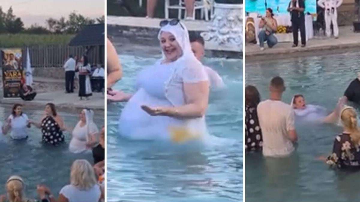 diana sosoaca spectacol bizar la scoala de vara sos a dansat imbracata in pisicina pe manele si a facut semne obsecene