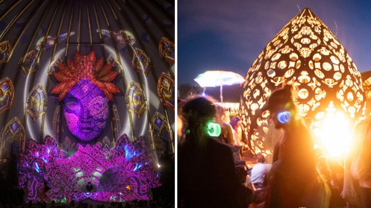 colaj cu 2 poze de la Festivalul Ozora din Ungaria, 2026