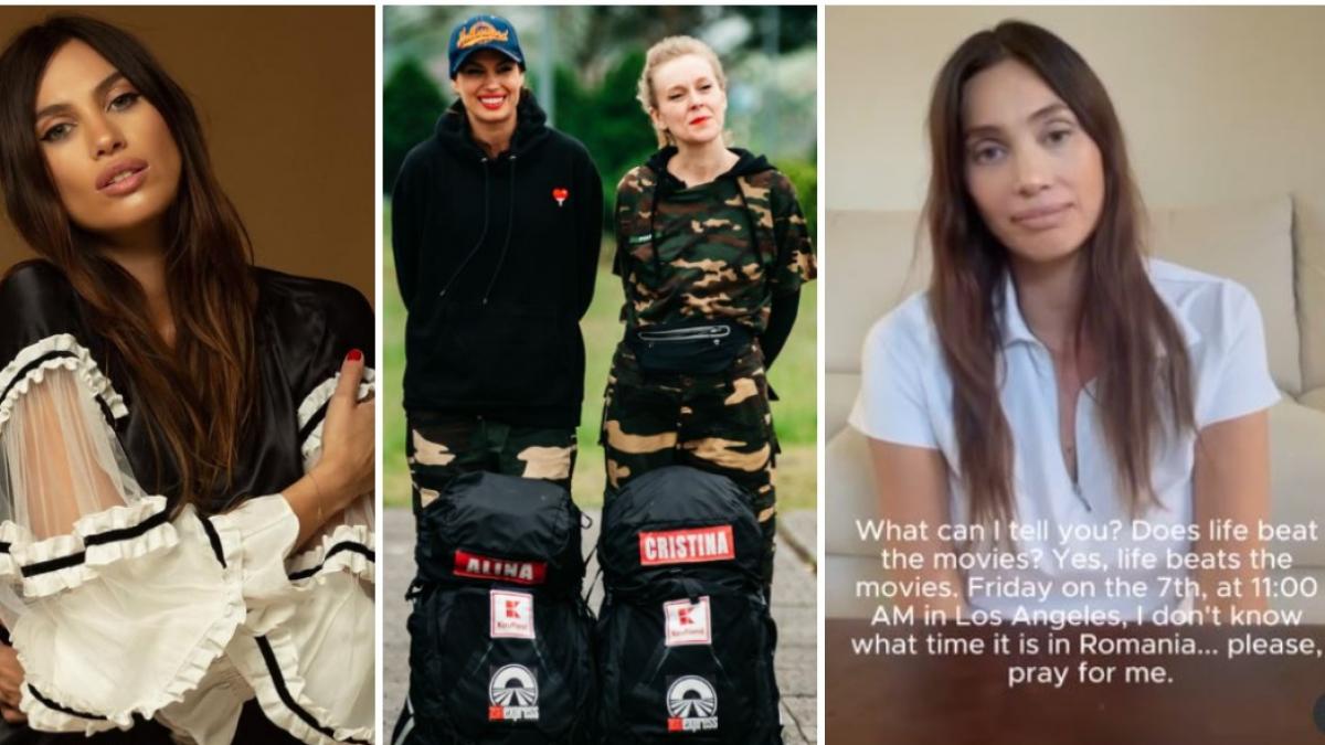 colaj 3 poze in care apare Alina Puscau, model si fosta concurenta la Asia Express