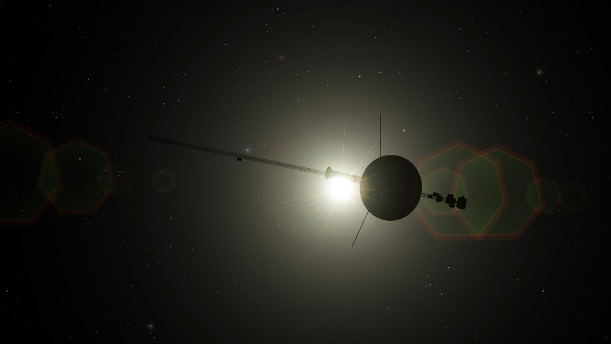 Imagine în care sonda spațială Voyager părăseşte Sistemul Solar