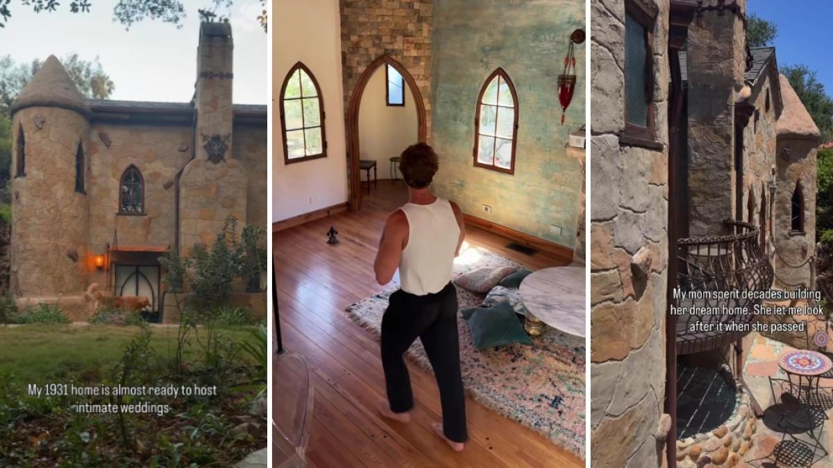 a mostenit un castel din 1931 de la mama lui si a inceput sa l restaureze transformarea este urmarita de milioane de oameni