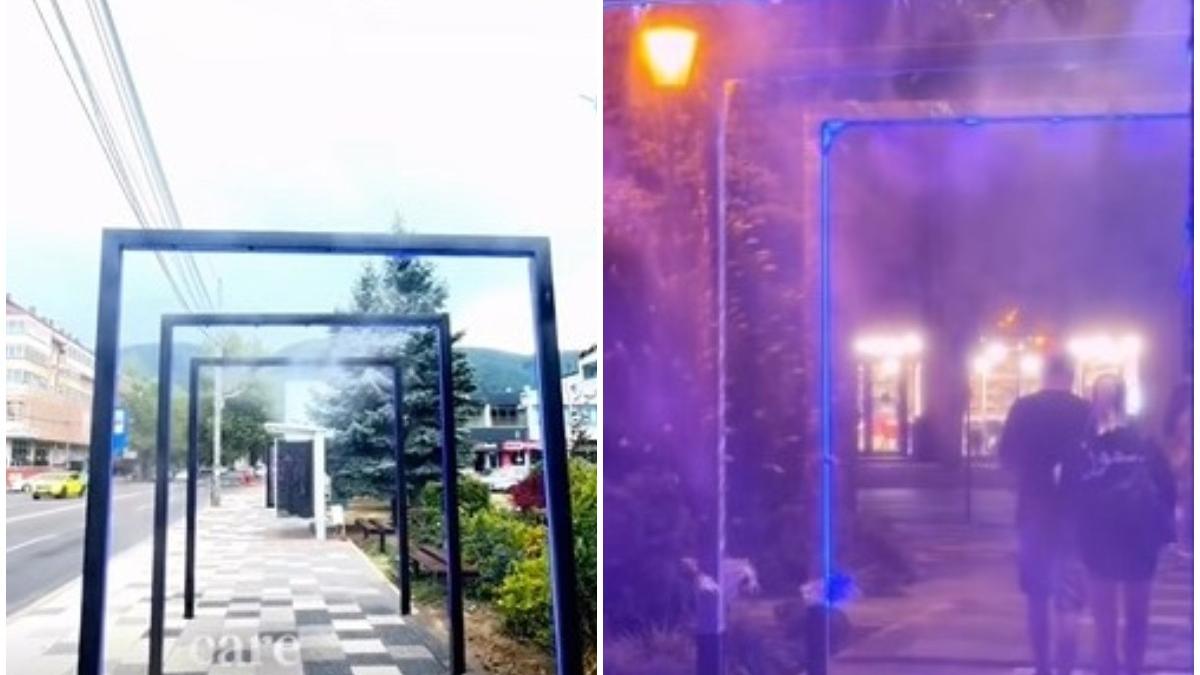 primul culoar climatic inteligent a fost montat la piatra neamt primar racoreste trecatorii printr o perdea fina de apa pulverizata