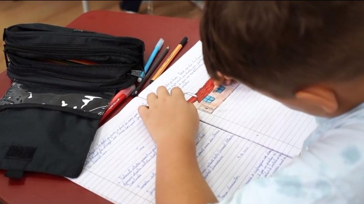 poza in care apare un elev care scrie, nu i se vede fata - folosit in stirea România, în liga mondială a excelenței. Studiu despre copiii supradotaţi din ţara noastră, prezentat la ECHA 2026