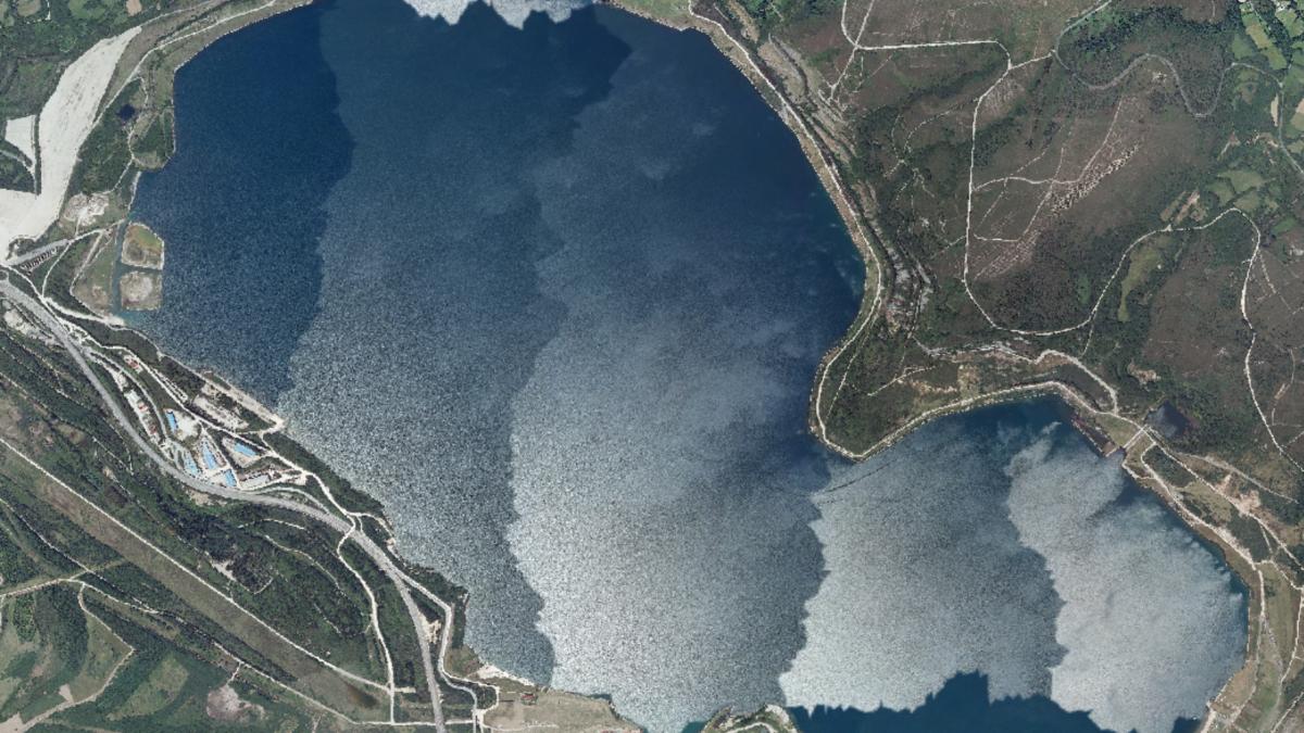 lacul as pontes galicia spania fosta mina carbune lignit