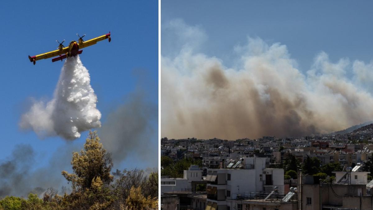noi incendii de vegetatie au izbucnit langa atena in timp ce grecia se confrunta cu un nou val de caldura in spania oameni evacuati